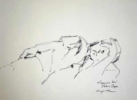 "İsimsiz" eseri HÜSEYİN SÖNMEZ tarafından 21x29 cm ölçülerinde Kağıt üzeri sulu boya tekniği ile yapılmıştır.