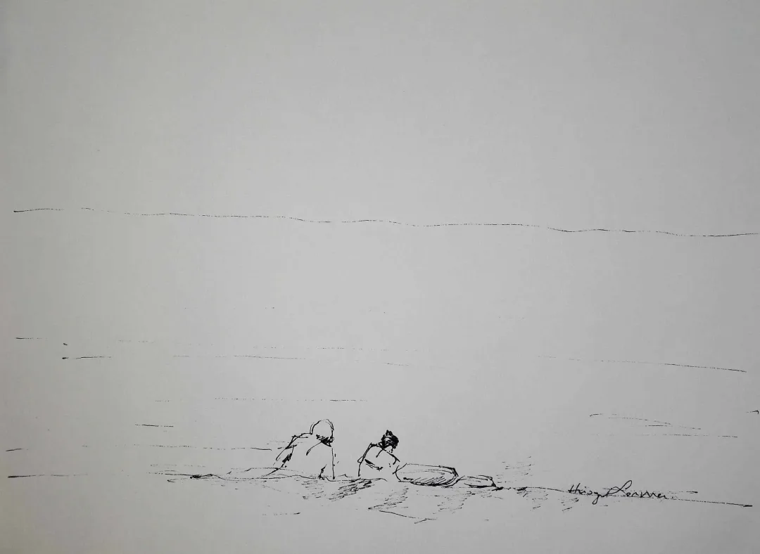 yakınlaştır "İsimsiz" eseri HÜSEYİN SÖNMEZ tarafından 21x29 cm ölçülerinde Kağıt üzeri sulu boya tekniği ile yapılmıştır.