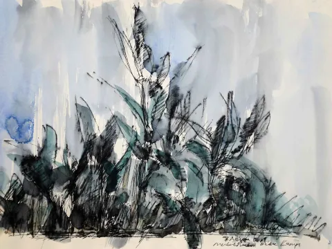 HÜSEYİN SÖNMEZ — “İsimsiz” "İsimsiz" eseri HÜSEYİN SÖNMEZ tarafından 21x29 cm ölçülerinde Kağıt üzeri sulu boya tekniği ile yapılmıştır.