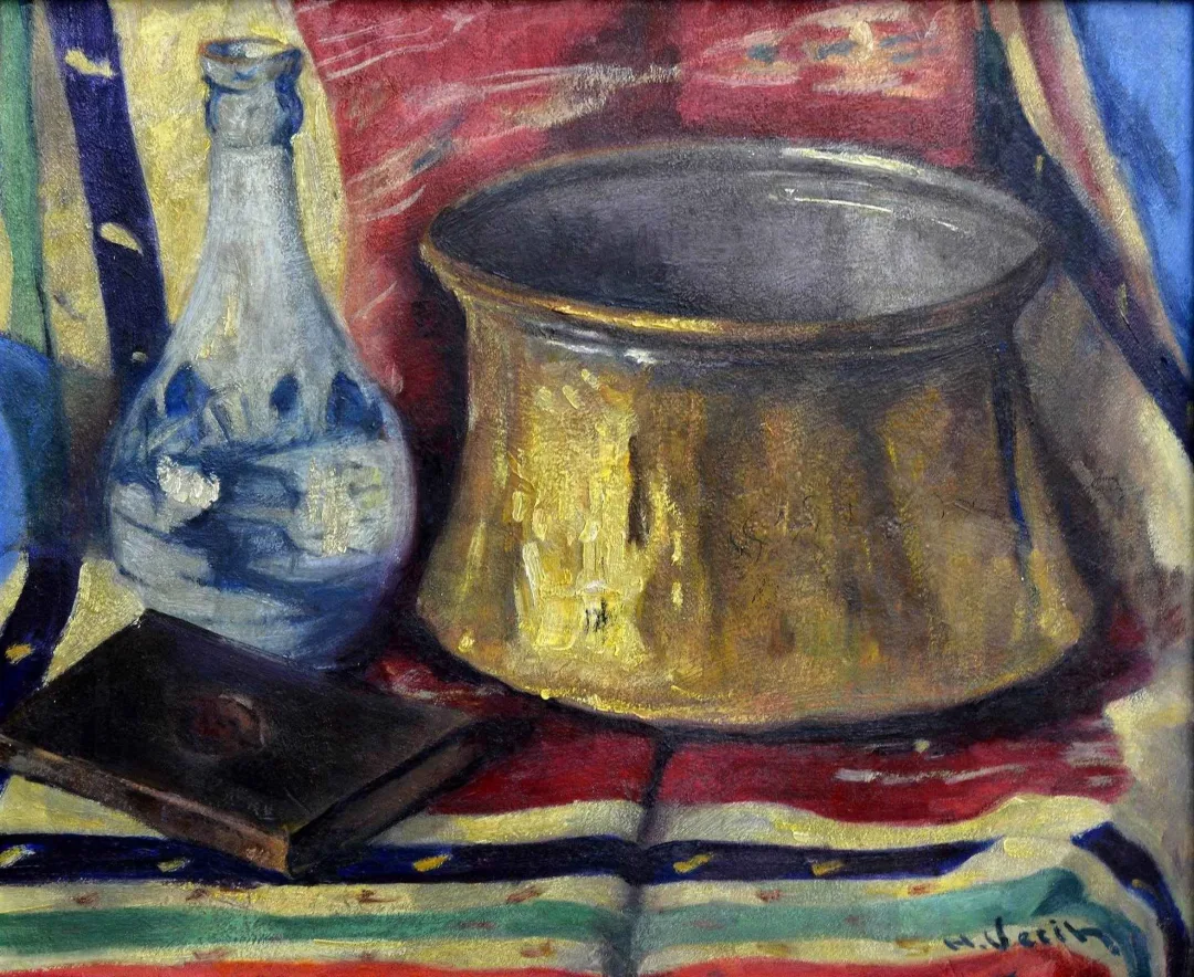 "Kazan" eseri HASAN VECİH BEREKETOĞLU tarafından 38x46 cm ölçülerinde Duralit üzeri yağlı boya tekniği ile yapılmıştır.