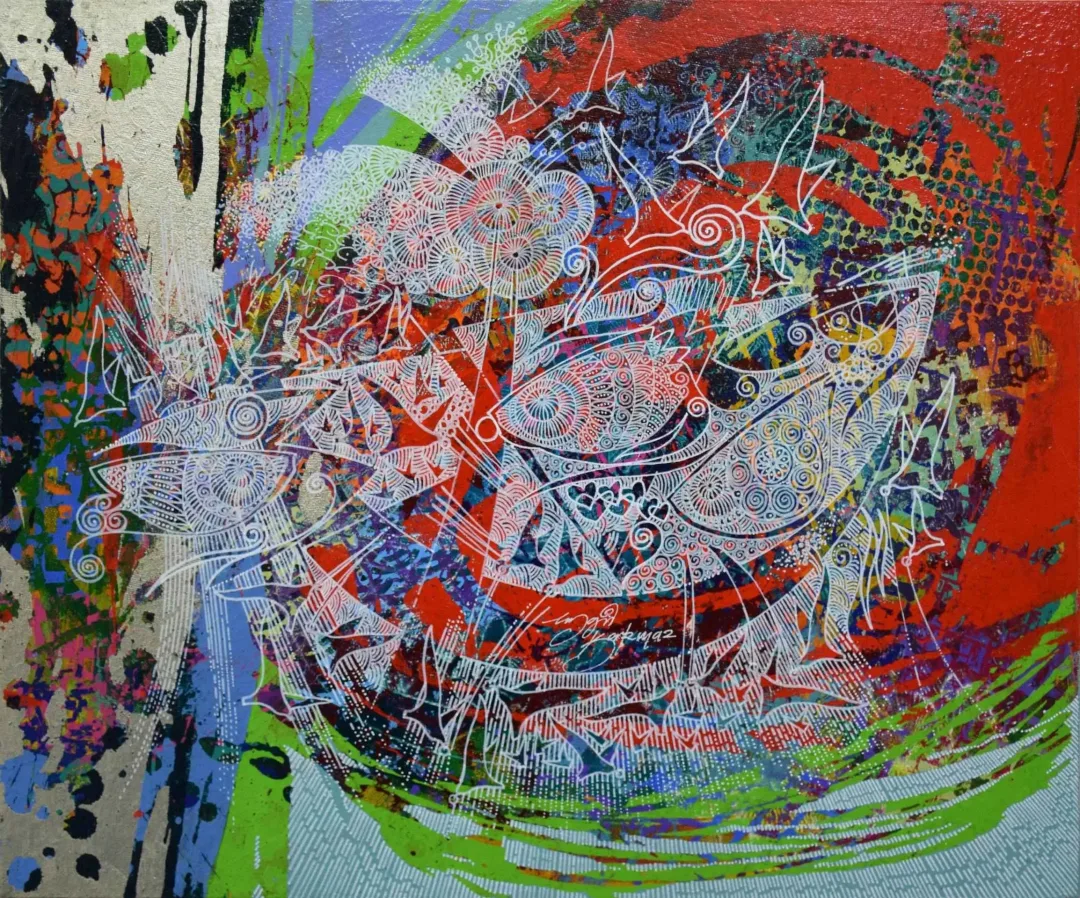 yakınlaştır "İsimsiz" eseri ENGİN KORKMAZ tarafından 2016 yılında 40x50 cm ölçülerinde Tuval üzeri akrilik boya tekniği ile yapılmıştır.