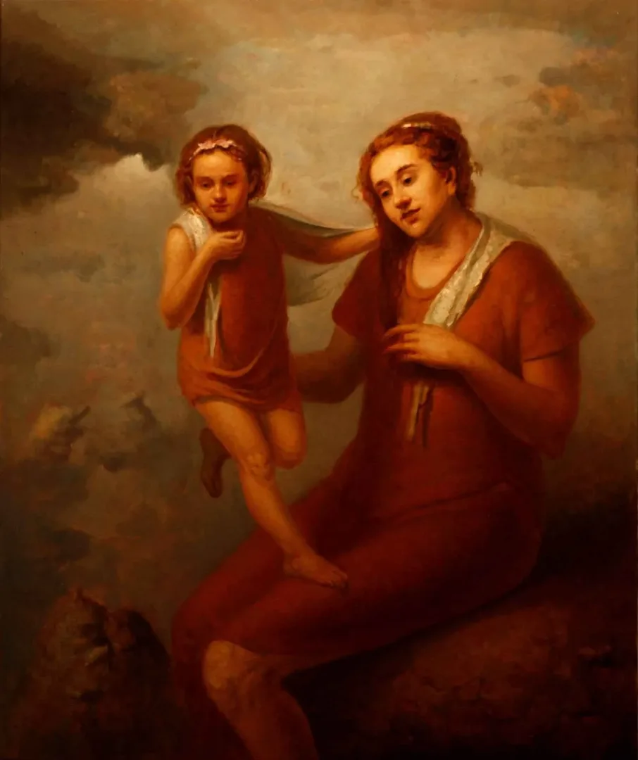yakınlaştır "Anne ve Çocuk" eseri SERTAP YEĞİN tarafından 2016 yılında 100x84 cm ölçülerinde Tuval üzeri yağlı boya tekniği ile yapılmıştır.
