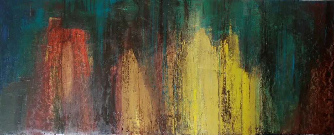 MUSA GÜNEY — “İsimsiz”, 2016 "İsimsiz" eseri MUSA GÜNEY tarafından 2016 yılında 75x190 cm ölçülerinde Tuval üzeri yağlı boya tekniği ile yapılmıştır.