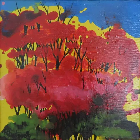 NİHAT KAHRAMAN — “İsimsiz”, 2016 "İsimsiz" eseri NİHAT KAHRAMAN tarafından 2016 yılında 20x20 cm ölçülerinde Duralit üzeri yağlı boya tekniği ile yapılmıştır.
