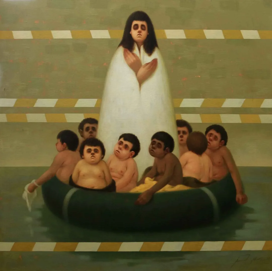 yakınlaştır "Çıkmaz" eseri ÖMER EKEN tarafından 2016 yılında 120x120 cm ölçülerinde Tuval üzeri yağlı boya tekniği ile yapılmıştır.