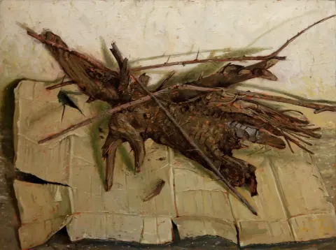ÖMER EKEN — “Kompozizyon”, 2010 "Kompozizyon" eseri ÖMER EKEN tarafından 2010 yılında 45x60 cm ölçülerinde Tuval üzeri yağlı boya tekniği ile yapılmıştır.