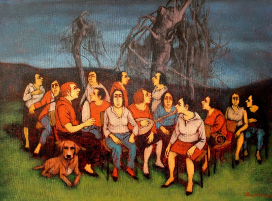 ORHAN UMUT — “İsimsiz”, 2016 "İsimsiz" eseri ORHAN UMUT tarafından 2016 yılında 60x80 cm ölçülerinde Tuval üzeri akrilik boya tekniği ile yapılmıştır.