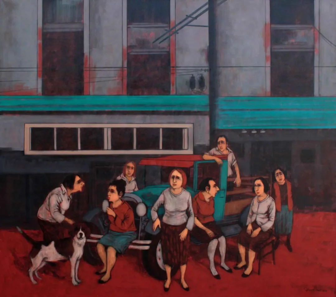 ORHAN UMUT — “İsimsiz”, 2016 "İsimsiz" eseri ORHAN UMUT tarafından 2016 yılında 150x170 cm ölçülerinde Tuval üzeri akrilik boya tekniği ile yapılmıştır.