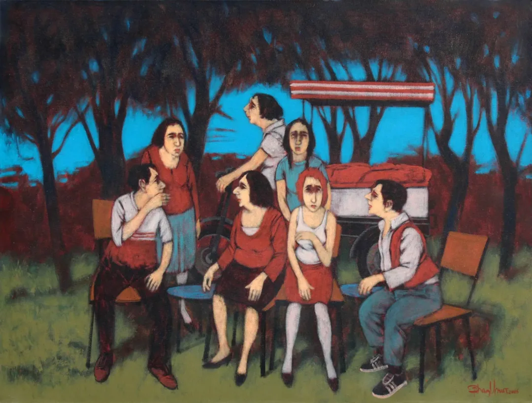 ORHAN UMUT — “İsimsiz”, 2016 "İsimsiz" eseri ORHAN UMUT tarafından 2016 yılında 60x80 cm ölçülerinde Tuval üzeri akrilik boya tekniği ile yapılmıştır.