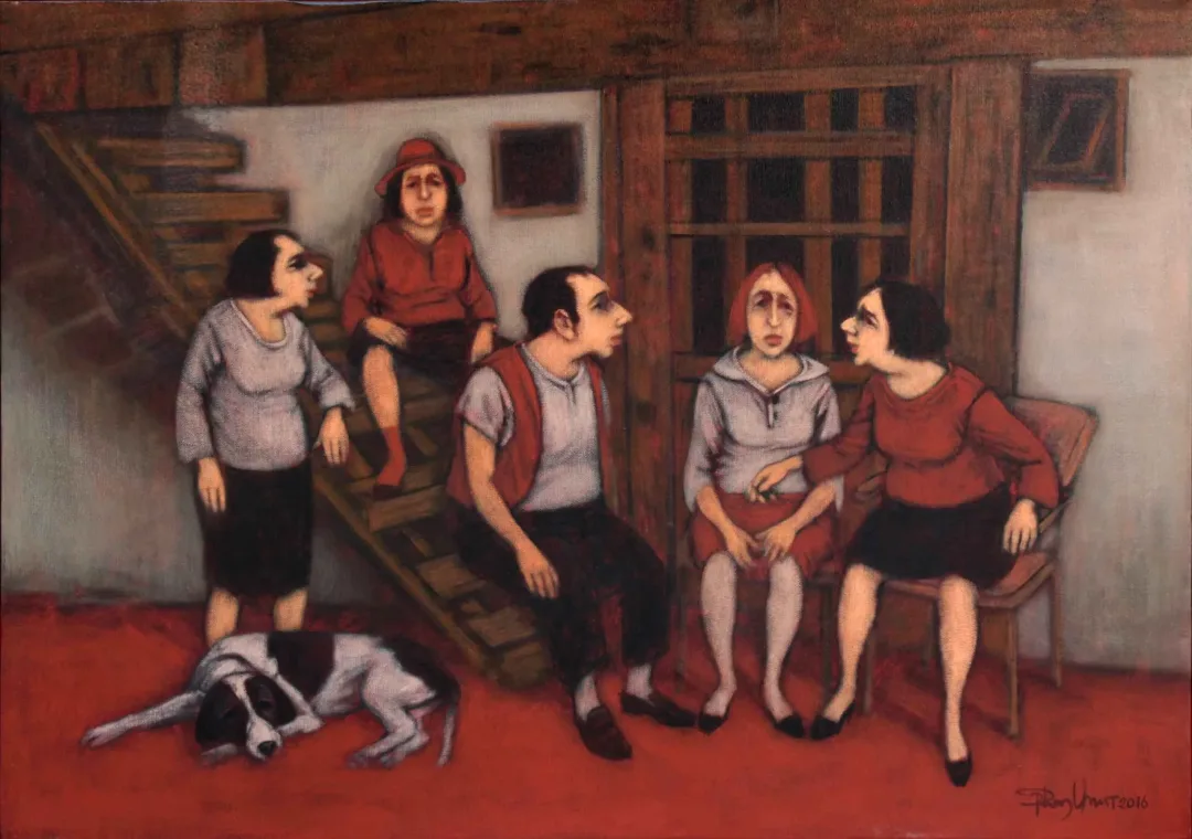 ORHAN UMUT — “İsimsiz”, 2016 "İsimsiz" eseri ORHAN UMUT tarafından 2016 yılında 60x80 cm ölçülerinde Tuval üzeri akrilik boya tekniği ile yapılmıştır.