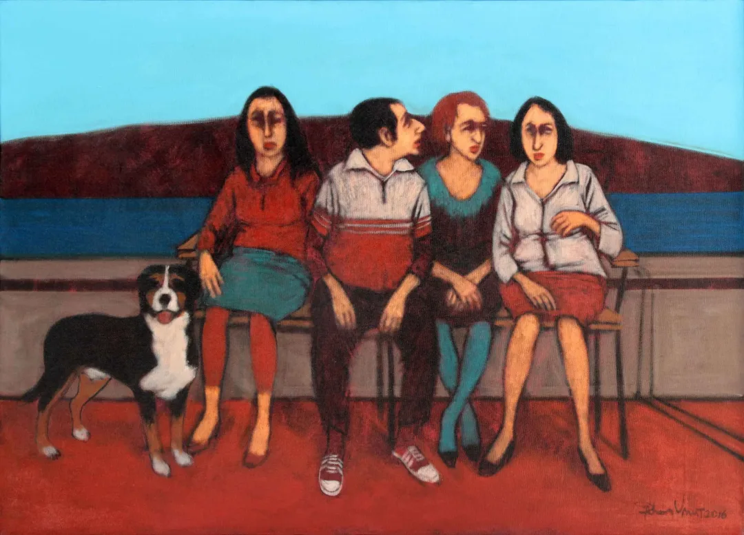 ORHAN UMUT — “İsimsiz”, 2016 "İsimsiz" eseri ORHAN UMUT tarafından 2016 yılında 50x70 cm ölçülerinde Tuval üzeri akrilik boya tekniği ile yapılmıştır.