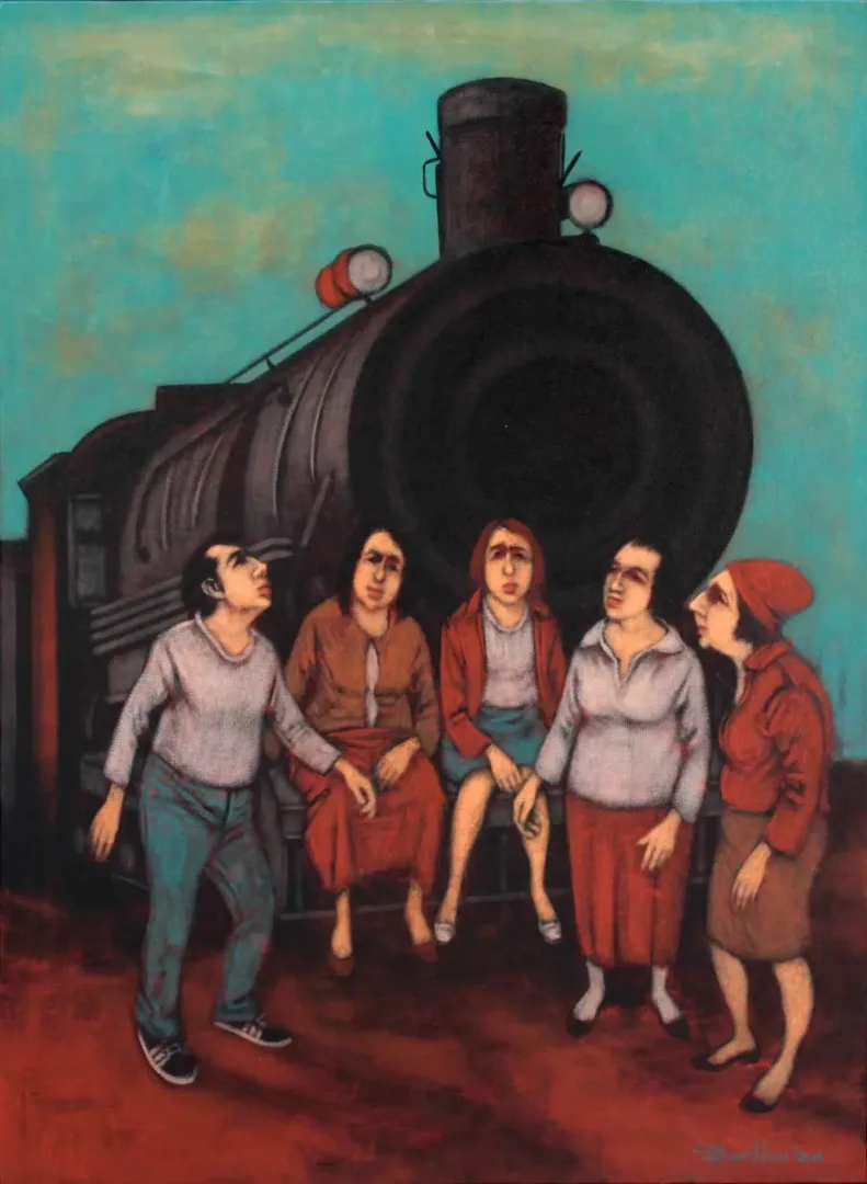 ORHAN UMUT — “İsimsiz”, 2016 "İsimsiz" eseri ORHAN UMUT tarafından 2016 yılında 80x60 cm ölçülerinde Tuval üzeri akrilik boya tekniği ile yapılmıştır.