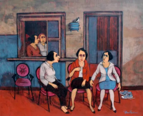 ORHAN UMUT — “Untitled”, 2016 "İsimsiz" eseri ORHAN UMUT tarafından 2016 yılında 80x100 cm ölçülerinde Tuval üzeri akrilik boya tekniği ile yapılmıştır.