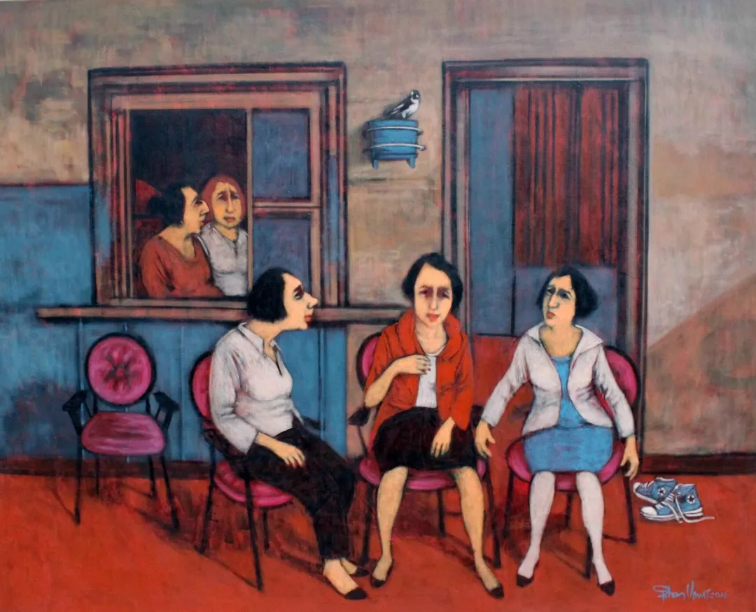 ORHAN UMUT — “İsimsiz”, 2016 "İsimsiz" eseri ORHAN UMUT tarafından 2016 yılında 80x100 cm ölçülerinde Tuval üzeri akrilik boya tekniği ile yapılmıştır.