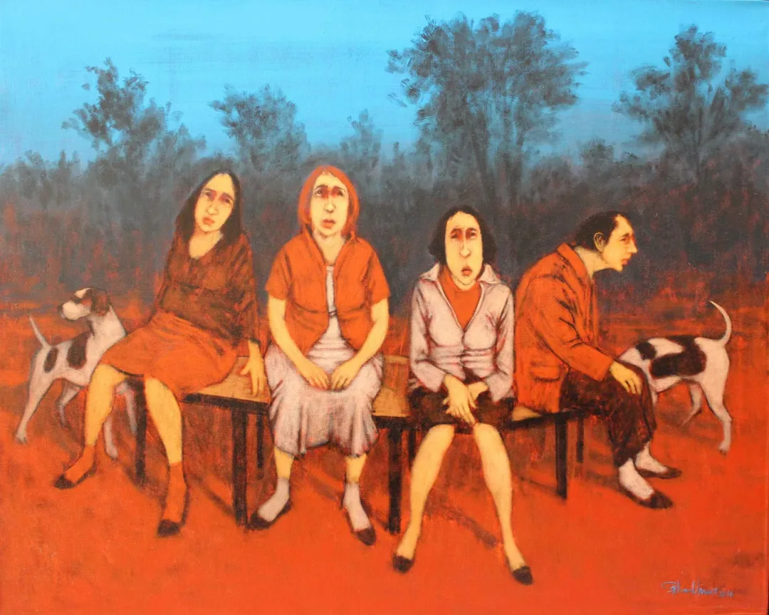 ORHAN UMUT — “İsimsiz”, 2016 "İsimsiz" eseri ORHAN UMUT tarafından 2016 yılında 80x100 cm ölçülerinde Tuval üzeri akrilik boya tekniği ile yapılmıştır.