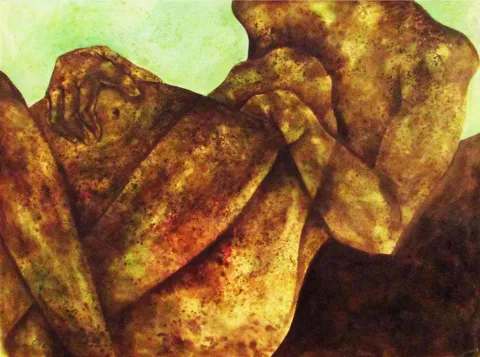 PARVİN GHORBANZADEH DİZAJİ — “Anne-II”, 2013 "Anne-II" eseri PARVİN GHORBANZADEH DİZAJİ tarafından 2013 yılında 110x150 cm ölçülerinde Tuval üzeri karışık teknik tekniği ile yapılmıştır.