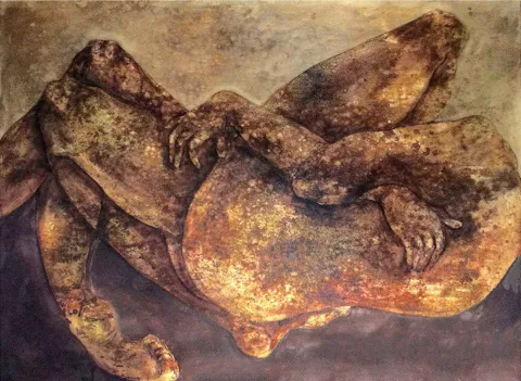 PARVİN GHORBANZADEH DİZAJİ — “Ceza”, 2013 "Ceza" eseri PARVİN GHORBANZADEH DİZAJİ tarafından 2013 yılında 110x150 cm ölçülerinde Tuval üzeri karışık teknik tekniği ile yapılmıştır.