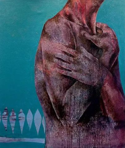 PARVİN GHORBANZADEH DİZAJİ — “Ruhuma Sarılmak”, 2015 "Ruhuma Sarılmak" eseri PARVİN GHORBANZADEH DİZAJİ tarafından 2015 yılında 120x100 cm ölçülerinde Tuval üzeri karışık teknik tekniği ile yapılmıştır.