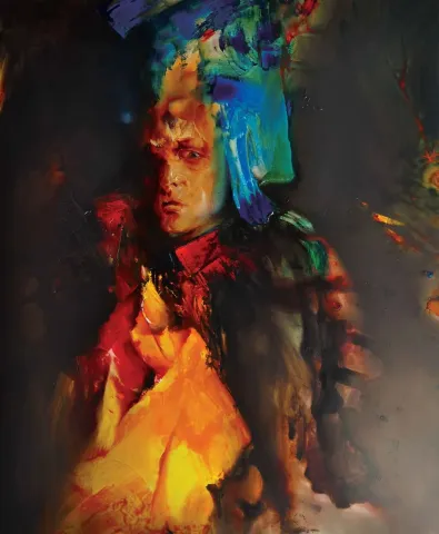 "Portre Serisi" eseri SERDAR LEBLEBİCİ tarafından 2014 yılında 150x124 cm ölçülerinde Tuval üzeri yağlı boya tekniği ile yapılmıştır.