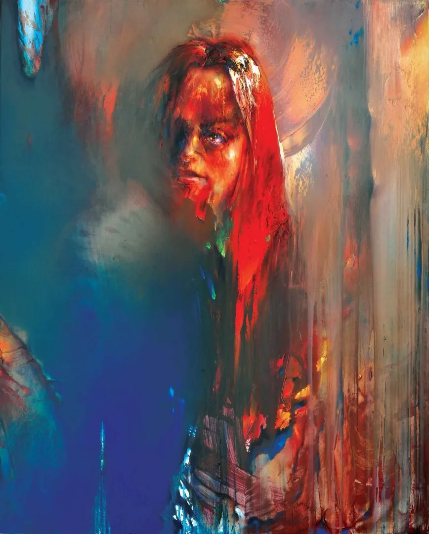 "Portre Serisi" eseri SERDAR LEBLEBİCİ tarafından 2014 yılında 150x120 cm ölçülerinde Tuval üzeri yağlı boya tekniği ile yapılmıştır.