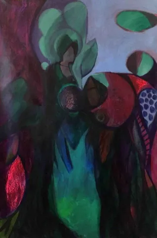 Bu eser SERPİL KAPAR tarafından 160x110 cm ölçülerinde Tuval üzeri yağlı boya tekniği ile yapılmıştır.