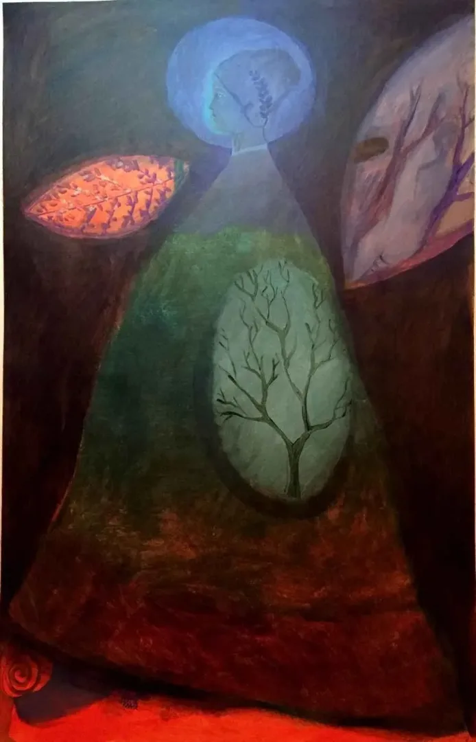 SERPİL KAPAR Bu eser SERPİL KAPAR tarafından 110x70 cm ölçülerinde Tuval üzeri yağlı boya tekniği ile yapılmıştır.