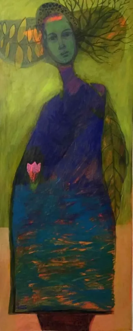 SERPİL KAPAR Bu eser SERPİL KAPAR tarafından 150x60 cm ölçülerinde Tuval üzeri yağlı boya tekniği ile yapılmıştır.