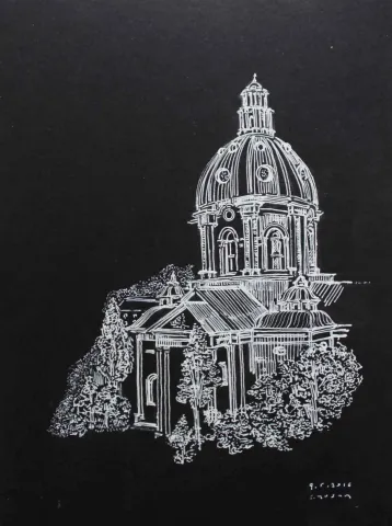 SÜMEYYE YUŞAN — “İsimsiz”, 2016 "İsimsiz" eseri SÜMEYYE YUŞAN tarafından 2016 yılında 21x15 cm ölçülerinde Kağıt üzeri beyaz kalem tekniği ile yapılmıştır.