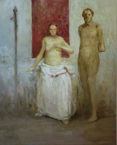 "Gelin III" eseri ÖMER İNAN tarafından 2015 yılında 50x40 cm ölçülerinde Tuval üzeri yağlı boya tekniği ile yapılmıştır.