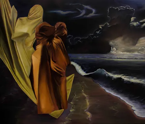 SEFA KARAKUŞ — 2015 Bu eser SEFA KARAKUŞ tarafından 2015 yılında 120x140 cm ölçülerinde Tuval üzeri yağlı boya tekniği ile yapılmıştır.