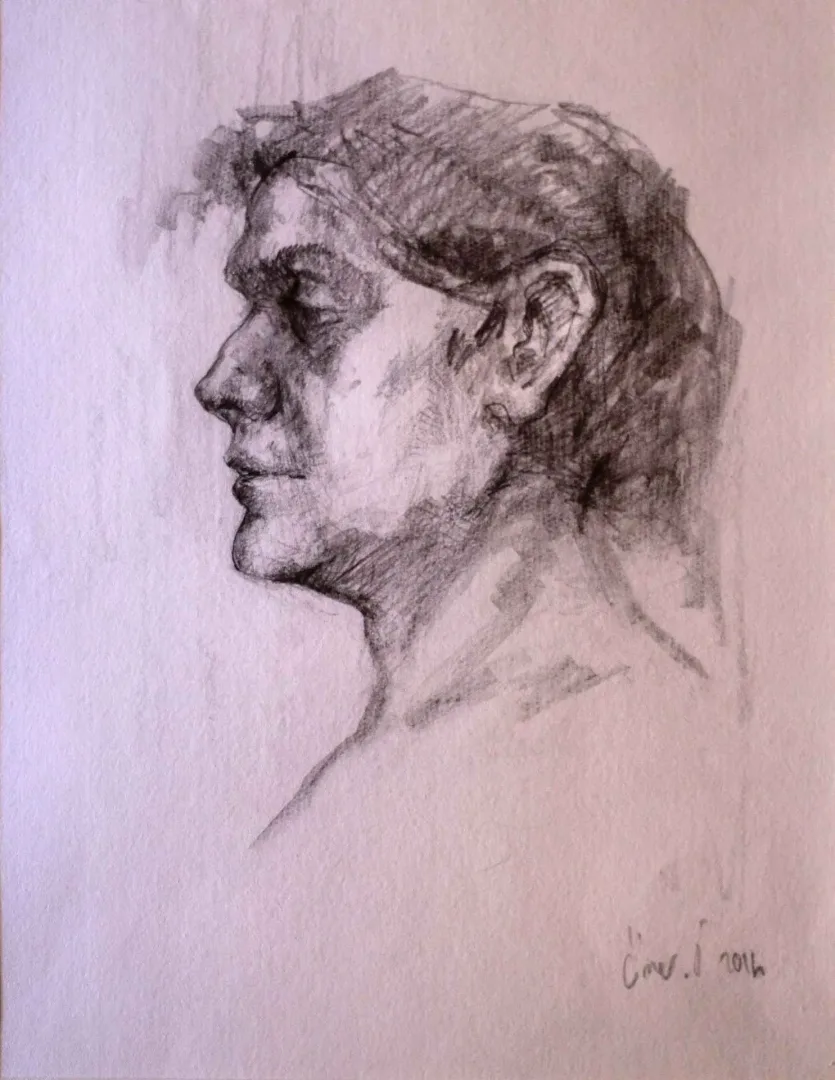 yakınlaştır "Gül Abla" eseri ÖMER İNAN tarafından 2015 yılında 29x22 cm ölçülerinde Kağıt üzeri karakalem tekniği ile yapılmıştır.