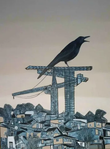 Bu eser DEMET YAZICI tarafından 2016 yılında 80x60 cm ölçülerinde Tuval üzeri akrilik boya tekniği ile yapılmıştır.