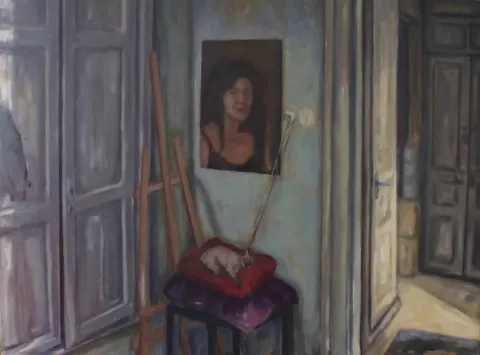 Bu eser DİLARA BOZDAĞ tarafından 2016 yılında 60x80 cm ölçülerinde Tuval üzeri yağlı boya tekniği ile yapılmıştır.