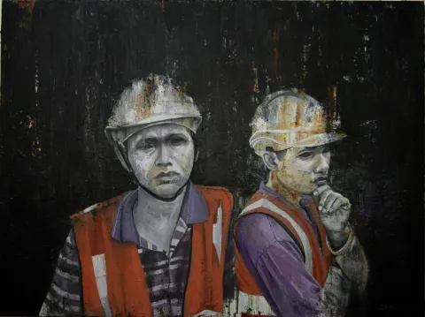Bu eser ŞAHİN DEMİR tarafından 2016 yılında 60x80 cm ölçülerinde Tuval üzeri akrilik boya tekniği ile yapılmıştır.