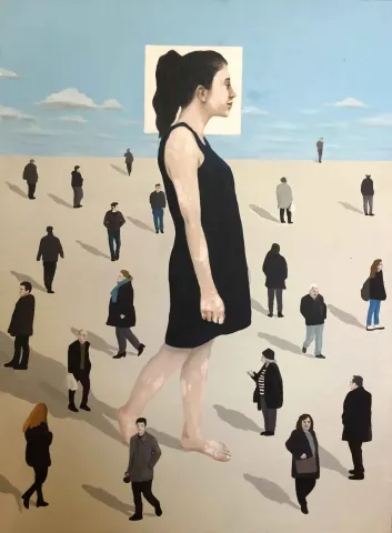 Bu eser TIFAK ARSLAN tarafından 2016 yılında 80x60 cm ölçülerinde Tuval üzeri yağlı boya tekniği ile yapılmıştır.
