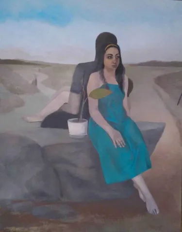 "İsimsiz" eseri TÜNAY TUNÇ tarafından 2015 yılında 114x146 cm ölçülerinde Tuval üzeri yağlı boya tekniği ile yapılmıştır.