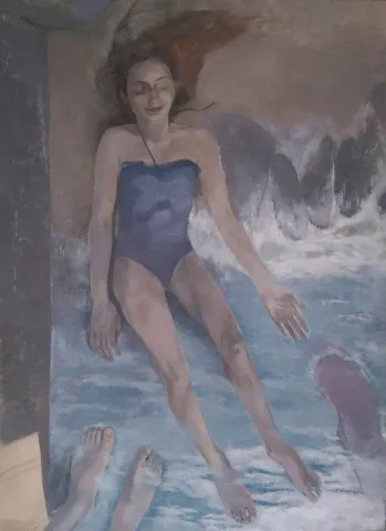 TÜNAY TUNÇ — “Yaz”, 2015 "Yaz" eseri TÜNAY TUNÇ tarafından 2015 yılında 100x140 cm ölçülerinde Tuval üzeri yağlı boya tekniği ile yapılmıştır.
