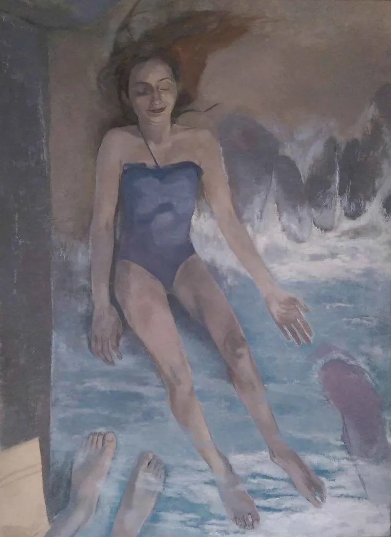 "Yaz" eseri TÜNAY TUNÇ tarafından 2015 yılında 100x140 cm ölçülerinde Tuval üzeri yağlı boya tekniği ile yapılmıştır.