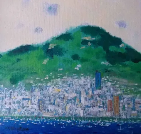 "isimsiz" eseri CELAL BİNZET tarafından 2016 yılında 25x25 cm ölçülerinde Tuval üzeri yağlı boya tekniği ile yapılmıştır.