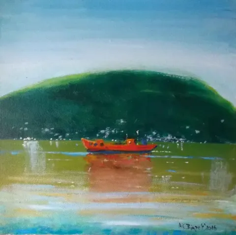 CELAL BİNZET — “isimsiz”, 2016 "isimsiz" eseri CELAL BİNZET tarafından 2016 yılında 25x25 cm ölçülerinde Tuval üzeri yağlı boya tekniği ile yapılmıştır.