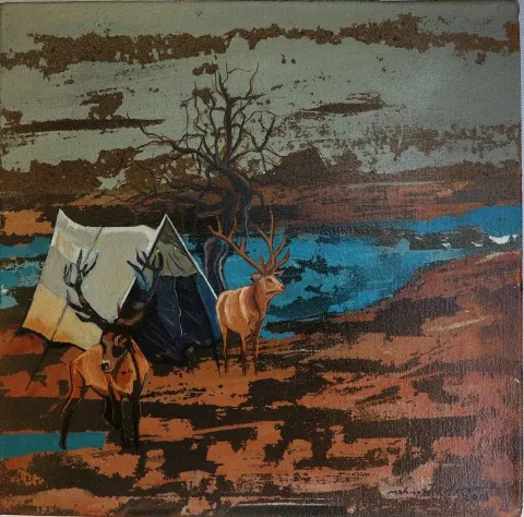 MAHMUT ÖZDEMİR — “isimsiz”, 2016 "isimsiz" eseri MAHMUT ÖZDEMİR tarafından 2016 yılında 25x25 cm ölçülerinde Tuval üzeri yağlı boya tekniği ile yapılmıştır.