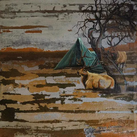 MAHMUT ÖZDEMİR — “isimsiz”, 2016 "isimsiz" eseri MAHMUT ÖZDEMİR tarafından 2016 yılında 25x25 cm ölçülerinde Tuval üzeri yağlı boya tekniği ile yapılmıştır.