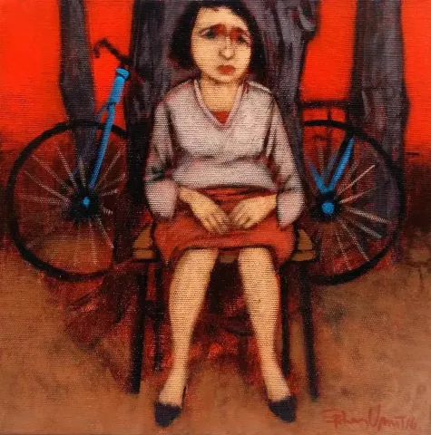 "isimsiz" eseri ORHAN UMUT tarafından 2016 yılında 25x25 cm ölçülerinde Tuval üzeri akrilik boya tekniği ile yapılmıştır.