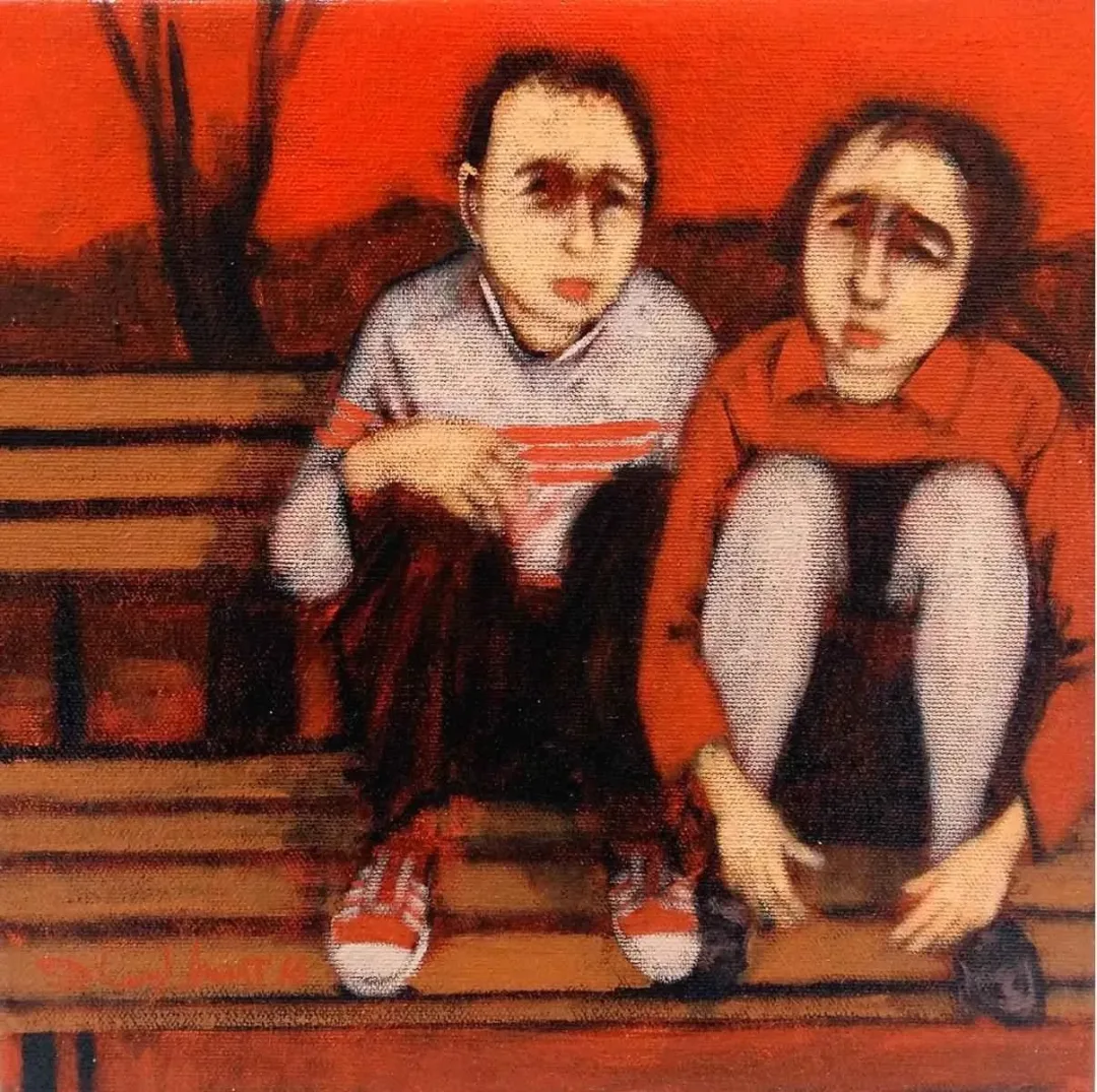"isimsiz" eseri ORHAN UMUT tarafından 2016 yılında 25x25 cm ölçülerinde Tuval üzeri akrilik boya tekniği ile yapılmıştır.