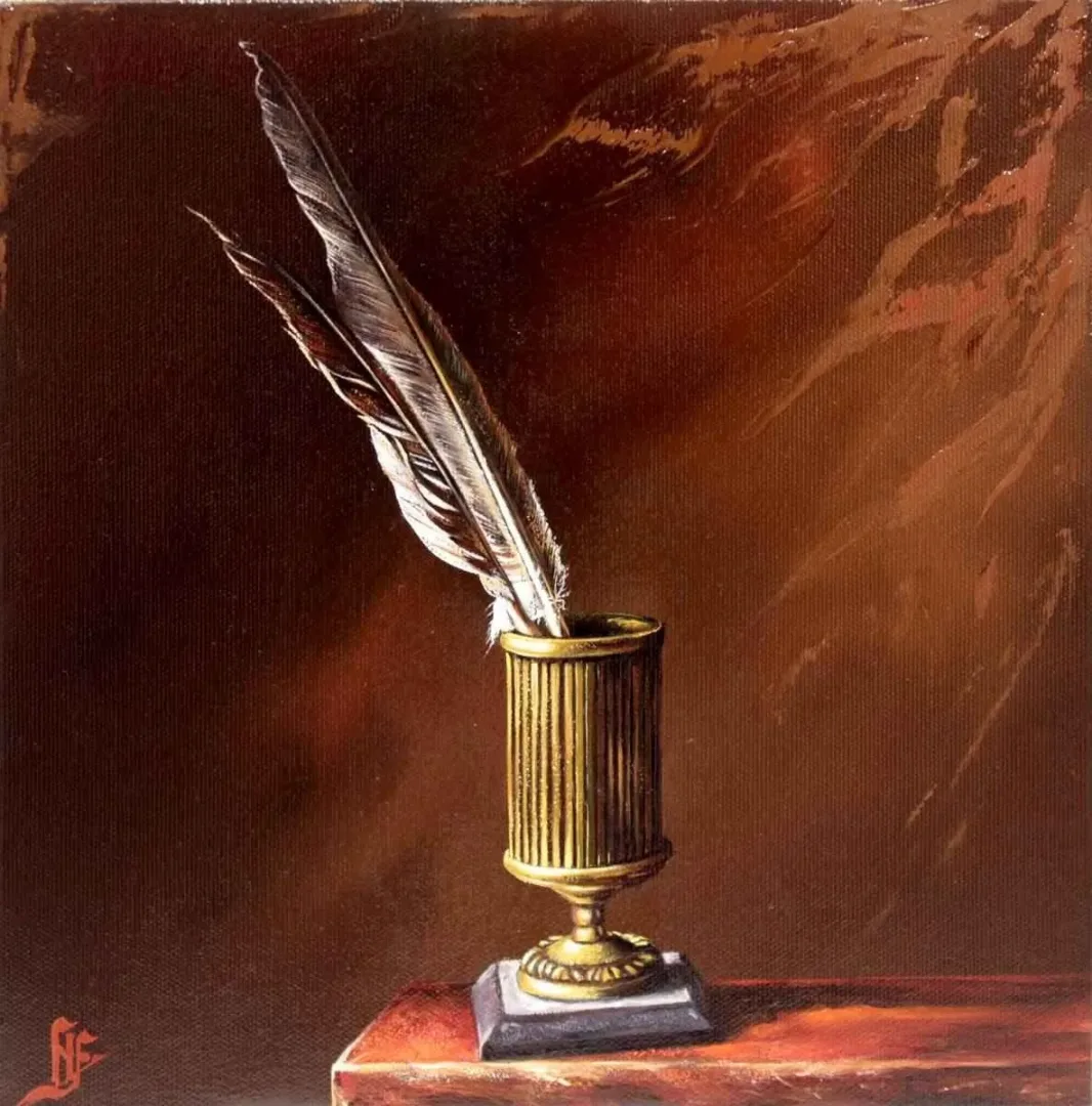 "Natürmort" eseri HÜSEYİN FEYZULLAH tarafından 2016 yılında 25x25 cm ölçülerinde Tuval üzeri yağlı boya tekniği ile yapılmıştır.