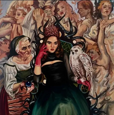 HATİCE BERRAK ÇİÇE — “Sahip”, 2016 "Sahip" eseri HATİCE BERRAK ÇİÇE tarafından 2016 yılında 25x25 cm ölçülerinde Tuval üzeri yağlı boya tekniği ile yapılmıştır.