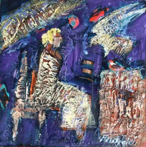 "isimsiz" eseri HASAN RASTGELDİ tarafından 2016 yılında 25x25 cm ölçülerinde Tuval üzeri yağlı boya tekniği ile yapılmıştır.