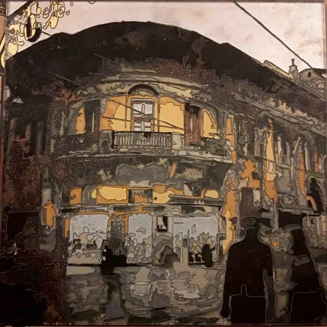 "isimsiz" eseri EMRE LÜLE tarafından 2016 yılında 25x25 cm ölçülerinde Poliplastik tekniği ile yapılmıştır.
