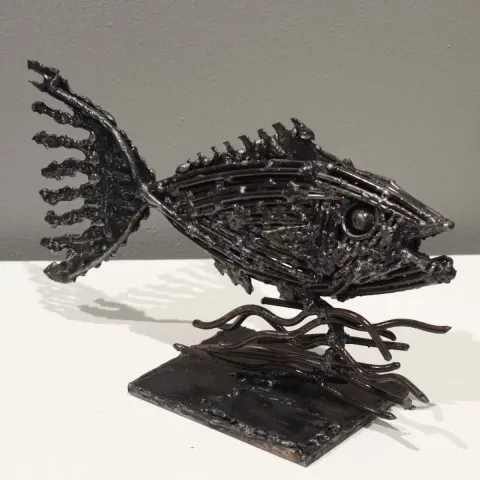 "Balık" eseri MURAT YILDIRIMÇAKAR tarafından 2016 yılında 27x16x9 cm ölçülerinde Metal tekniği ile yapılmıştır.