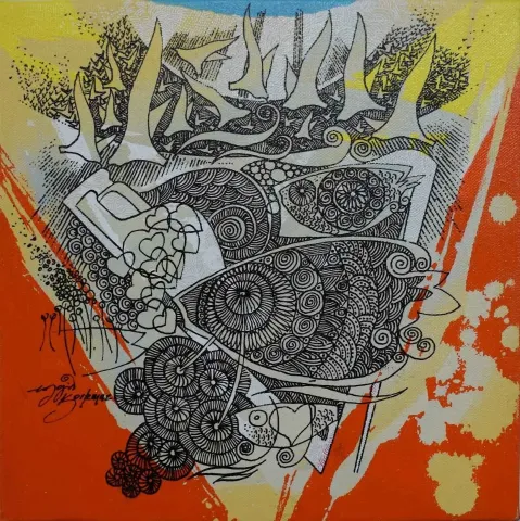 ENGİN KORKMAZ — “isimsiz”, 2016 "isimsiz" eseri ENGİN KORKMAZ tarafından 2016 yılında 25x25 cm ölçülerinde Tuval üzeri akrilik boya tekniği ile yapılmıştır.